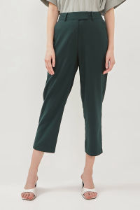Minimal Terra Ankle Baggy Pants Wanita Celana / Pants - Warna Dark Green / Hijau Tua Regular Fit