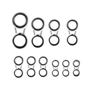 10Pcs Fishing Rod Tip Repair Kits Stainless Steels Frame with Ceramic Rings Fishing Rod Tip Replacement Kits 10 Size