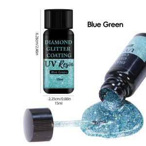 Diamond Glitter Coating UV Resin 18 Colors 15ml Set UV Light Fast Curing DIY Crafts Jewelry Making Casting Coating Art