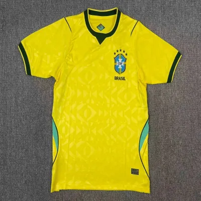 2026 World Cup Brazil National Team Jersey Home Fan Embroidered Short-sleeved Top Football Uniform ㉘