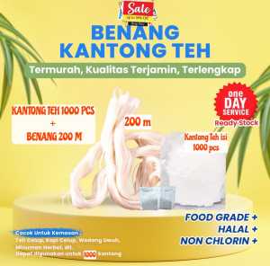 Tea Bag Kosong Kertas Kantong Teh Celup Tali Woll Plus Benang Kantung Teh Celup Isi 1000 Pcs COD