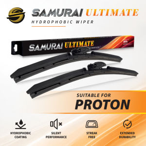 **[Proton] Samurai Ultimate Hydrophobic Wiper Blade | Water Repellent Car Wiper_1 Pasang [Automotive Car Windshield Wiper]