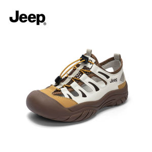 รถจี๊ปรองเท้าผู้หญิงพื้นหนากลวงออกกลางแจ้งระบายอากาศได้แบบลำลอง