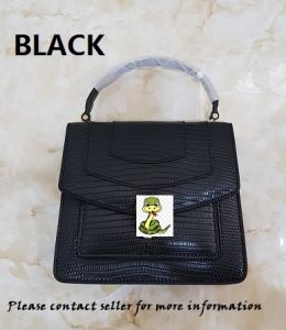 Hong Kong Stock Luxury Design Snake Head Cow Leather Square Style 2 Way Bag