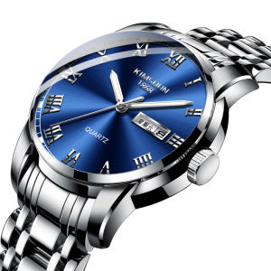 Cross-border best-selling mens waterproof dual-calendar fashion quartz watch
