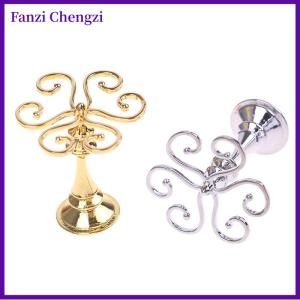 Fanzi Phụ kiện nhà búp bê thu nhỏ 1:12 giá đỡ cốc kim loại mini dễ thương cho Nhà búp bê