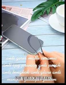 anti gores anti spy privacy matte ceramic iphone 11 pro max 15PLUS 15PRO MAX 16PLUS 16PRO MAX 14 pro max 12 mini 13 mini 12 pro 13 pro max 12 pro max XR X XS XS Max 7 plus 8 plus 6 plus anti minyak fullayar