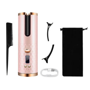 Cordless Automatic Hair Curler catokan portable tanpa kabel - cURLY RAMBUT PORTABLE ( PINK )