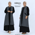 Shireen Abaya Hitam Layer Motif - Jetblack Premium Anggun dan Menawan. 