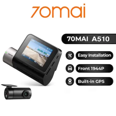🔥9.9 MEGA SALE🔥 70mai A510 2K Dash Cam Front & Rear Dual Camera WiFi GPS Night Vision Parking Monitor App Control Car DVR 5 Year Warranty