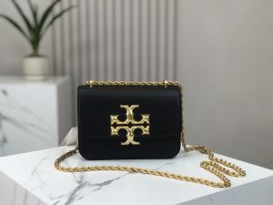 Authentic TORY BURCH ELEANOR Womens Shoulder Bag Genuine Leather Flap Handheld Crossbody Bag