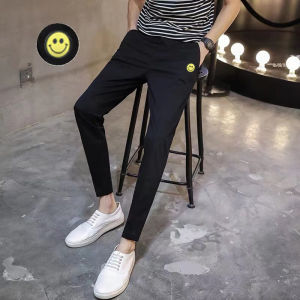 【Free Necklace】2024 New Korean Stretchable Pants for Men Daily Casual Pants Maong Plus Size Jogging Pants Mens Plain Uniform Pants Stretch Straight Pants High Quality Drawstring Pocket Business Pants
