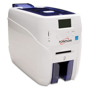 Pointman เครื่องพิมพ์บัตรพลาสติก เครื่องพิมพ์บัตรประจำตัว บัตรนักเรียนแบบหนึ่งหน้า กลับบัตรด้วยตนเอง Card printer Nuvia N20 Single side