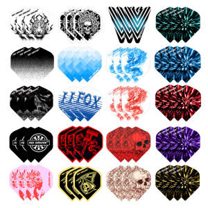 60PCS Fox Smiling Dart Flights Feather Leaves Multiple Styles Colorful PET Darts Flights Dart Accessories