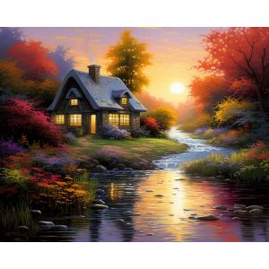 PhotoCustom 40x50cm Painting By Numbers For Handiwork Canvas Painting Wild Scenery Paintings Living Room Decoration