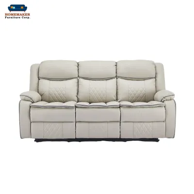 Homemaker Furniture Hamilton Premium Synthetic leather 3 Seater Recliner w/ Cup holders