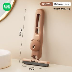 100% Authentic Line Friends Mini Mop for Desktop Hands-free Rotatable Foldable Strong Decontamination LFB252