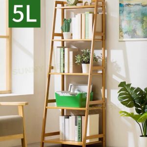 Book Shelf Organizer 3/4/5 Layers Shelf Rack Display Racks Bamboo Wooden Shelves