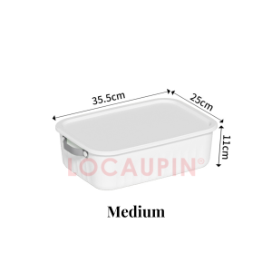 Simple Japanese Style Storage Box Organizer with Lid Space Saving Sundries Desktop Toys Bedroom Household Snacks Basket