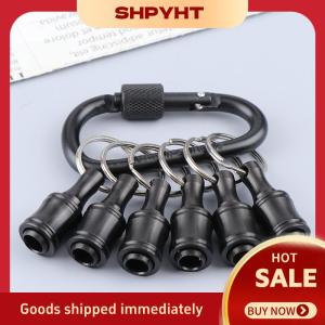 SHPYHT Bộ 6 món: Giá đỡ mũi khoan giá đỡ mũi tuốc nơ vít đầu lục giác 1 4 inch thanh nối dài móc khóa chuyển đổi dụng cụ thay thế mũi khoan và mũi vặn vít