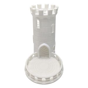 Sacesr Medieval Castle Style DND Dice Rolling Tower Twister Portable Tabletop Accessory Game Tray for Role Playing Board Game Party Z1H5K