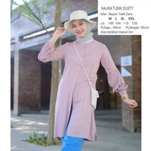 Lesty Tunik Titiek Batiek Rayon Premium Lengan Balon Busui Friendly