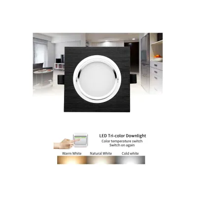 【New arrival】 Changeable Led Downlight 5w 7w 9w 12w 18w Ceiling Recessed 3 Color Change AC180-240V Tri color Down Lamp 92mm 120mm 140mm