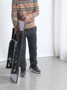 Folding Table Adjustable Desk Standing Workbench Movable Computer Desk Live Push-Pull Small Table with Wheels