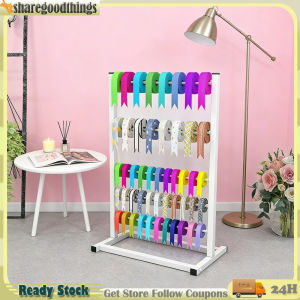 Modern Ribbon Storage Rack Flower Shop Ribbon Display Rack Multi Functional Storage and Organizing Rack Multi Layer Wrought Iron Shelf
