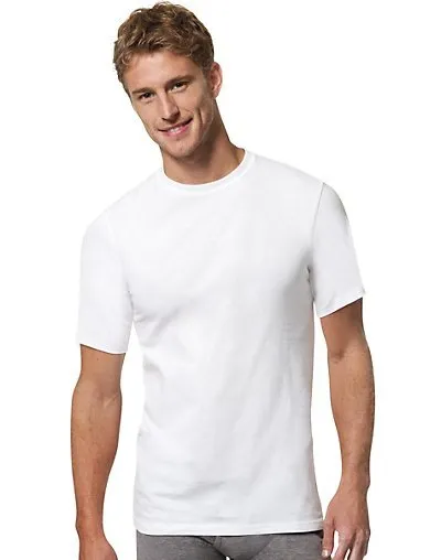 3 pcs Hanes Round Neck White T-Shirt 100% Cotton