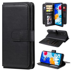 For Xiaomi Redmi Note 14 13 12 11 10 9 8 Pro Plus / Note 14 13 12 10 5G / Note 12S 11S 10S 9S Phone Case Magnetic Leather Wallet Cover 10 Card Slots Flip Cover Casing