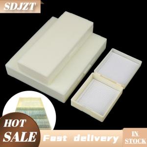 SDJZT Plastic Microscope Glass Slide Box 25 50 100pcs Biological Slices Storage Case