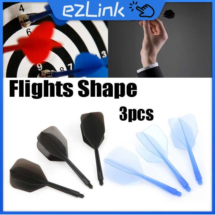 Integrated Dart Shaft and Flights Shape Fit 2BA Thread, Set of 3 pcs
