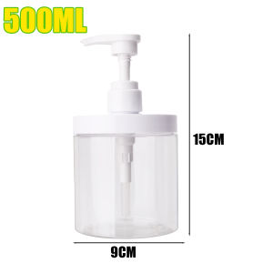 Large Capacity Pump Empty Bottle Clear Empty Dispenser Bottles Portable PET Shampoo Lotion Container Durable Press Bottle Travel Lotion Shampoo Bottles