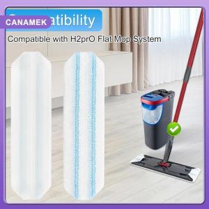 【CANAMEK】 For H2prO Flat Mop System Flat Mop Pad Replacement Parts Microfiber Mop Pad Reusable Washable Cleaning Tools Accessories