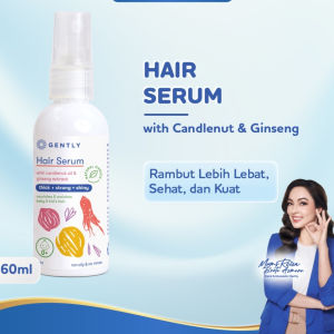 Gently Baby Hair Serum Botol 60 ml - Serum Penumbuh & Penyubur Rambut Bayi dan Anak - Melebatkan & Menebalkan Rambut