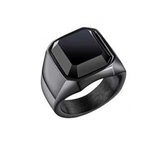 CINCIN  PRIA SUPER KEREN - SUPER EKSLUSIF WARNA BLACK anti luntur anti karat