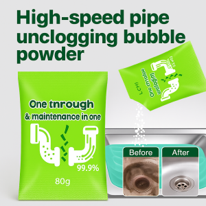 Unclogging Agent Easy to Use Dissolve Oil and Grease Bubble Powder Organics Removal Maintenance in One