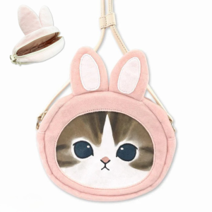 💖 เหมาะกับสาวๆที่ชอบความน่ารักสดใส กระเป๋าสะพายข้าง Mofusand งานญี่ปุ่น ใช้ใส่โทรศัพท์ได้ ขนาดประมาณ 15.5×14.5×1 cm