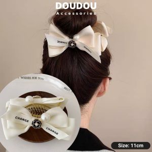 Kẹp tóc 3 răng Doudou Kẹp tóc càng cua đính nơ phong cách Hàn Quốc Cặp càng cua Kẹp tóc nữ ZJ035