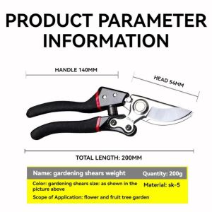 Gardening Pruning Shears High Carbon Steel Cutter Garden Plant Professional Tools for Flower Pruning