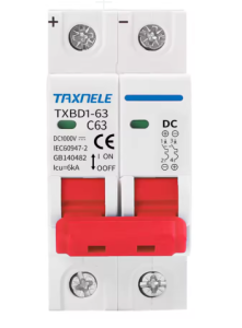 TAXNELE DC MCB 20A 2P 1000V Solar Mini Circuit Breaker