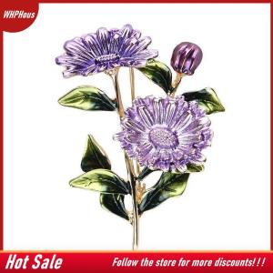 【COD】🔥🔥🔥 Flower Metal Brooches For Women Cute Romantic Colorful Alloy Crysal Plant Brooch Pin Party Birthday Jewelry