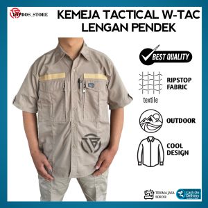 KEMEJA TACTICAL W-TAC LENGAN PENDEK / KEMEJA LAPANGAN PDL OUTDOOR
