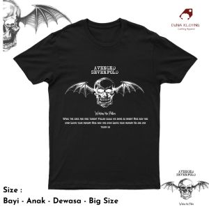Baju Kaos T-Shirt BAND AVENGED SEVENFOLD A7X Bayi Anak Dewasa BIG SIZE
