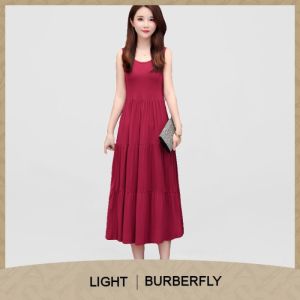 Burberfly Dress-Women Maxi Dress High Waist Maxi Long Skirt Casual Cake Dress Skirt On Sales