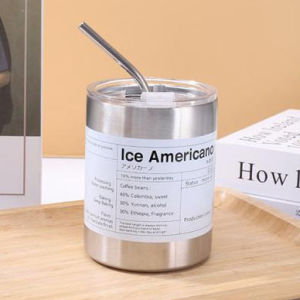 Coffee mug สแตนเลส แก้วกาแฟหรูหรา ขนาด 380ML ใส่ได้ทั้งร้อนและเย็น พกพาง่าย ฝาปิดแก้วแบบล็อค พร้อมส่ง by WPW open