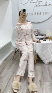 Đồ bộ ToLen nữ cổ viền tay dài