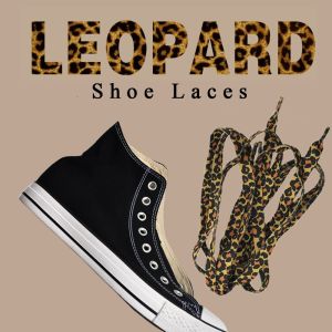 YTM Fashion Classic Leopard Print 120cm Shoe Decor Shoestring Shoelaces Flat Laces Printed Shoelace