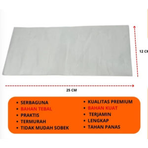 PLASTIK ALAS MAKANAN SERBAGUNA - PLASTIK ATP TAHAN PANAS - Plastik Alas 20x20 Tatakan Nasi Anti Panas isi 100 lembar